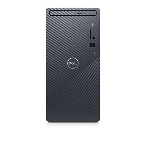 Dell Inspiron 3910 Desktop Computer Tower - 12th Gen Intel Core i5-12400, 16GB DDR4 RAM, 256GB SSD + 1TB HDD, Intel UHD Graphics 730, WiFi 6, HDMI, Bluetooth, USB-C, Windows 11 Home - Blue