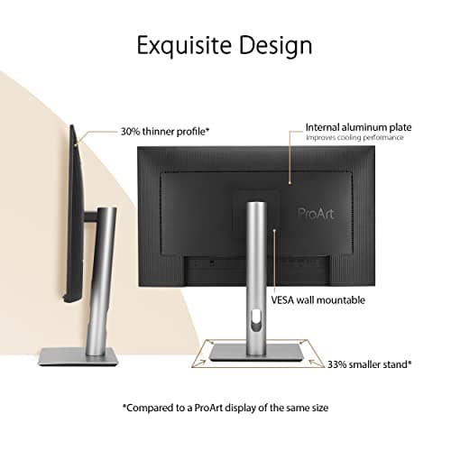 ASUS ProArt Display 27” 4K HDR Professional Monitor (PA279CRV) - IPS, UHD (3840 x 2160), 99% DCI-P3/Adobe RGB, ΔE < 2, Calman Verified, USB-C PD 96W, DisplayPort, Daisy-Chain, Ergonomic, 3yr Warranty