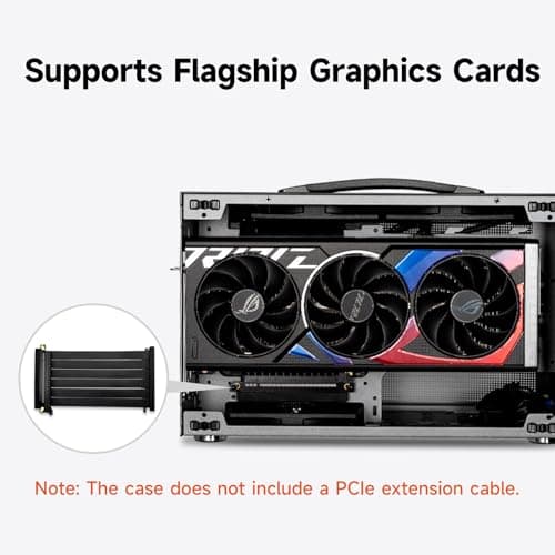 PCCOOLER CPS K101 Mini ITX PC Case, Mesh High Airflow SFF Chassis, Fits 340mm GPU, 3X 12015 Slim Fan Support, Ergonomic Handle, Tool-Free Side Panels, USB 3.0 & Type-C(Pcie Riser Cable Not Included)