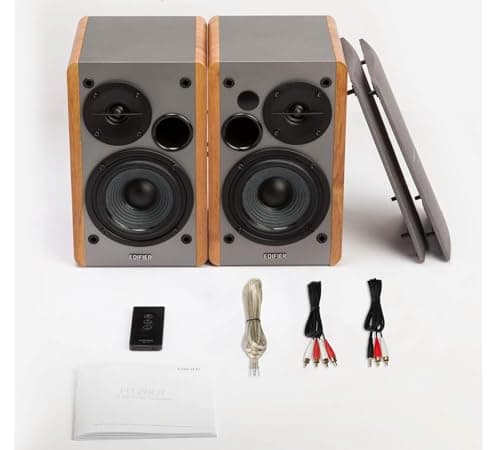 Edifier R1280T Powered Bookshelf Speakers - 2.0 Active Near Field Studio Monitor Speaker - Wooden Enclosure - 42 Watts RMS Power