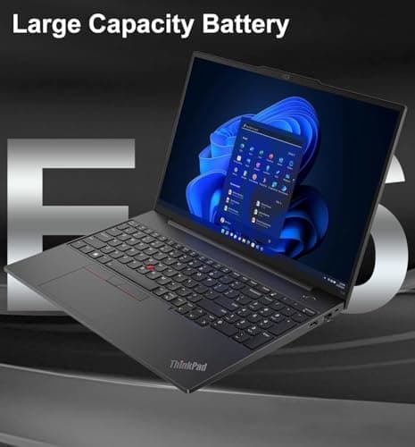 Lenovo ThinkPad E16 Business Laptop (16" FHD+ Anti-Glare, Intel 10-Core i7-1355U, 40GB RAM, 1TB SSD), Backlit, Fingerprint, 1080p Webcam w/Shutter, Thunderbolt 4, Ethernet, Win 11 Pro w/ AI Copilot