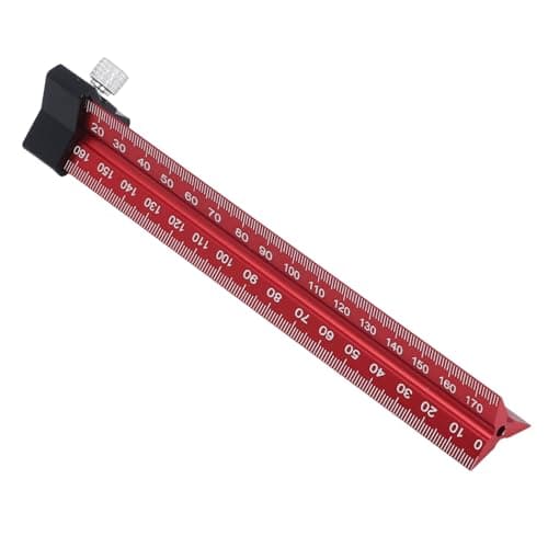 4 Pcs Sturdy Aluminum Woodworking Measuring Ruler Set, 6 8 12 20 Inch Metric Imperial Scales, Architect Triangular Scale Ruler for Precise Woodworking Projects