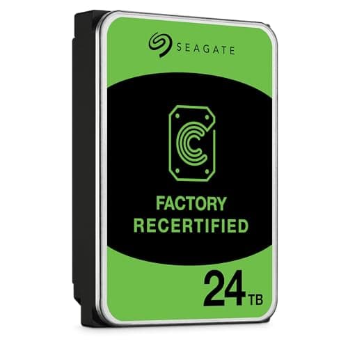 Seagate Exos ST24000NM000C 24TB 7.2K RPM SATA 6Gb/s 512e 3.5in Enterprise Hard Drive (Renewed)