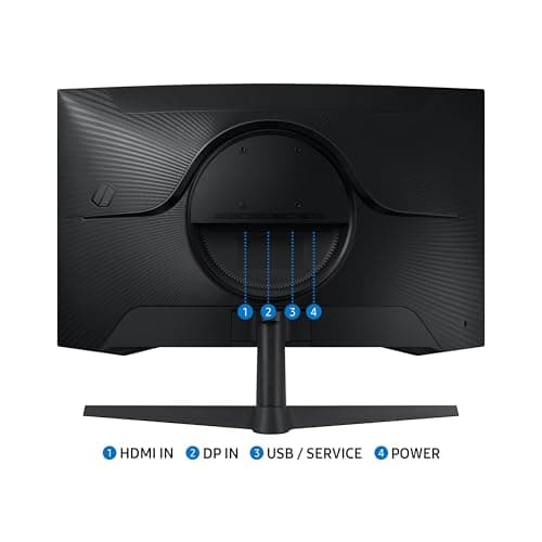 Samsung 32" Odyssey G55C Series QHD 1000R Curved Gaming Monitor, 1ms(MPRT), HDR10, 165Hz, AMD Radeon FreeSync, Eye Care, Glare Free, Sharp Resolution LS32CG550ENXZA
