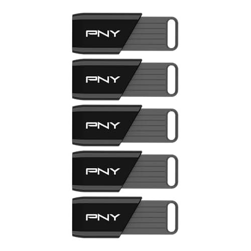 PNY 64GB Attaché X USB 3.2 Gen 1 Flash Drive, Advanced Performance Up to 130MB/s Read, Everyday Data Store & Transfer, Reliable Portable Storage, Durable, Type-A, Computers, Laptops, Desktops, 5-Pack