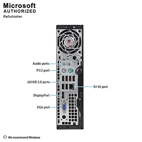 HP Elite 8300 Ultra Slim Desktop Computer, Intel Quad Core i5-3470S CPU, 8GB DDR3, 500GB HDD, USB 3.0, Windows 10 Pro (Renewed)