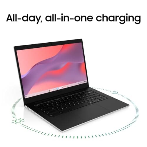 Samsung 14" Galaxy Chromebook Go Laptop PC Computer, Intel Celeron N4500 Processor, 4GB RAM, 64GB Storage, ChromeOS, XE340XDA-KA2US, Student Laptop, Back to School Ready, Silver
