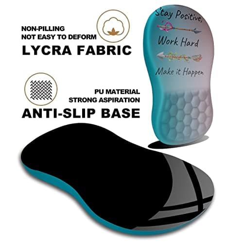 Mouse Pad Wrist Support, Ergonomic Mouse Pad with Massage Dot, Comfortable Computer Mouse Pad for Laptop, Wrist Rest Pain Relief Mousepad with Non-Slip PU Base for Office & Home, 12 x 8 in