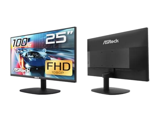 ASRock 25 inch 100 Hz Light Gaming Monitor for Home Office (Low Blue Light & Flicker-Free) IPS