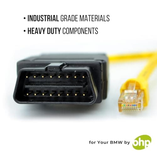 OHP ENET Bimmercode OBD2 Cable for BMW F- Series Coding | E SYS ISTA+ ICOM Bootmod3 Bimmerlink OBD | Heavy Duty Cable