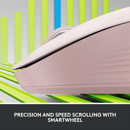 Logitech Signature M550 Wireless Mouse - for Small to Medium Sized Hands, 2-Year Battery, Silent Clicks, Customizable Side Buttons, Bluetooth, Multi-Device Compatibility - Rose