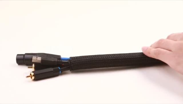 Alex Tech 10ft - 1/2 inch Cord Protector Wire Loom Tubing Cable Sleeve Split Sleeving For USB Cable Power Cord Audio Video Cable – Protect Cat From Chewing - Black