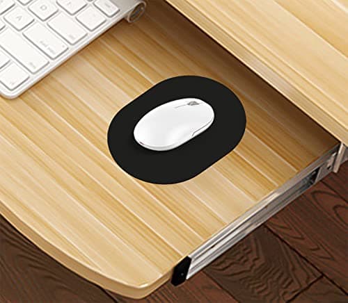 Small Mouse pad, Portable, Waterproof Non-Slip Rubber Bottom, Suitable for Wireless Mouse, Laptop Keyboard Tray for Both Men and Women, Office Travel Black 5.5x7.5in