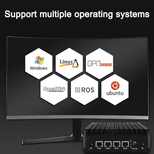 4X 2.5GbE Intel I225-V Ethernet Firewall Appliance Mini PC, Intel Celeron J4125 AES-NI VPN Router PC HDMI VGA 4GB RAM 64GB MSATA SSD