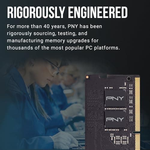 PNY Performance 16GB (2x8GB) DDR4 DRAM 3200MHz (PC4-25600) CL22 (Compatible with 2933MHz, 2666MHz, 2400MHz or 2133MHz) 1.2V Notebook/Laptop (SODIMM) Computer Memory Kit – MN16GK2D43200-TB