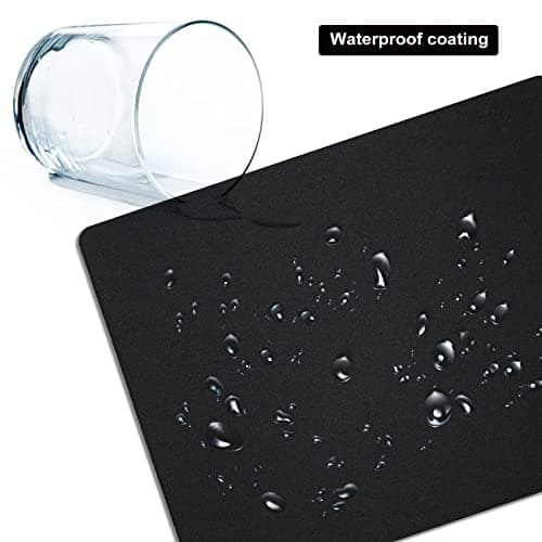 Small Mouse Pad 3 Pack, Mini Mouse Pads for Wireless Mouse and Laptop Computer, Portable Mousepad with Non-Slip Rubber Base & Waterproof Surface - Black -5.5 x 7 in