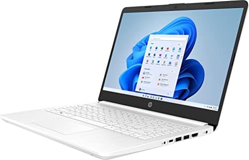 HP 14" Ultra Light Laptop for Student & Home (Intel Quad-Core N4120, 8GB RAM, 128GB(64GB + 64GB SD), 1-Year Office 365) 11-Hrs Long Battery Life, Webcam, WiFi, Win 11 Home in S Mode - Snow White