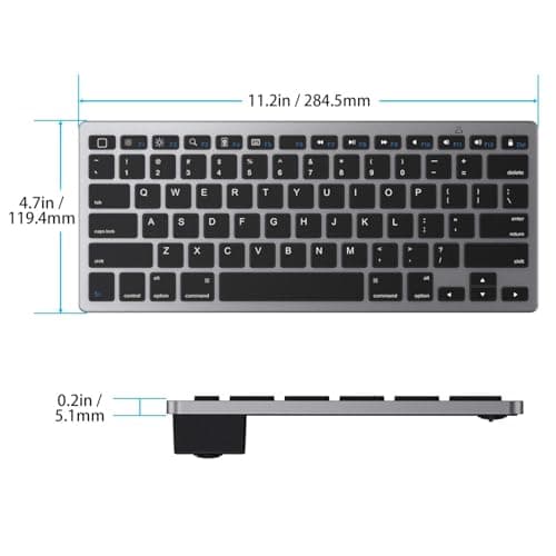 OMOTON Bluetooth Keyboard for iPad 10th Generation 9th, 8th, 7th, iPad Pro 13/12.9/11 inch, iPad Air/Mini, Wireless Keyboard for Bluetooth Enabled Devices