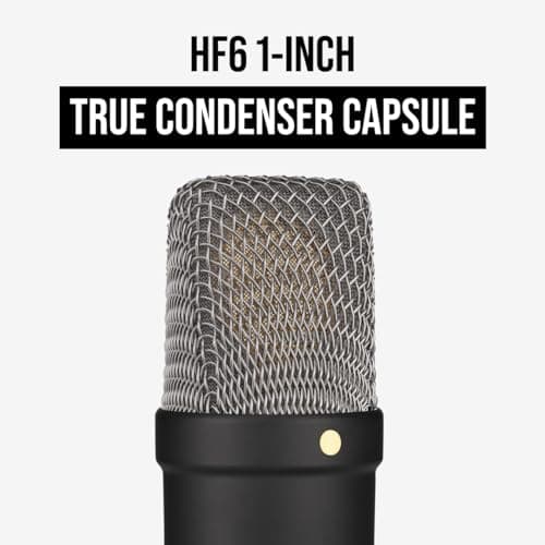 RØDE NT1 Signature Series Condenser Microphone with SM6 Shockmount and Pop Filter - Black