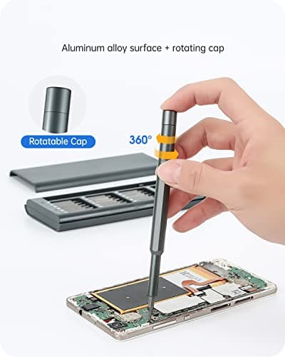 Precision Screwdriver Set, Small Screwdriver with Torx Phillips Head & Flathead, Repair Tool Kit with Magnetic Bits for Electronics, PC, Watch, Jewelry, DIY Projects and Home Repairing