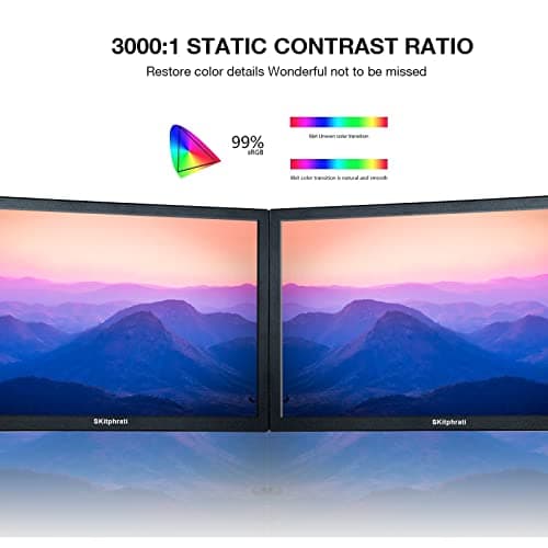 15.6 Inch Small PC Monitor, FHD VA 1080P Desktop Display with 1920x1080 99% sRGB HDMI VGA Ports, VESA Mounting, LED Monitor for PC, Laptop and Computer, Black