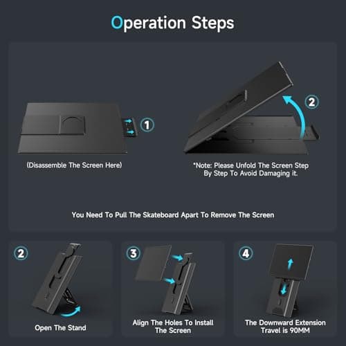 2025 Upgraded Laptop screen extender, 16.1" FHD 1200P, 360° Rotating, Plug&Play, Ultra-Thin Zero Frame, Detachable Stand, portable monitor for laptop, Travel Monitor for Laptop/PC/Mac/Phone