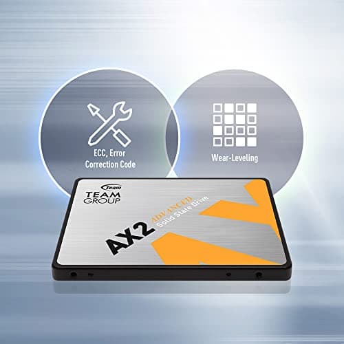 TEAMGROUP AX2 2TB 2 Pack 3D NAND TLC 2.5 Inch SATA III Internal Solid State Drive SSD (Read Speed 540 MB/s) Compatible with Laptop & PC Desktop T253A3002T0C1P1