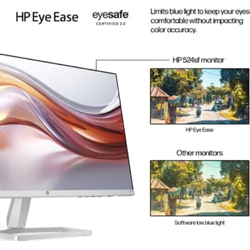 HP 524sf Series 5 24" FHD 1920x1080 IPS Monitor, 100Hz, 99% sRGB, 1500:1, 5ms, Black/Silver (2024 Model)…