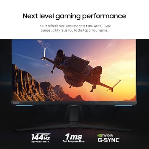 SAMSUNG 28” Odyssey G70B Series 4K UHD Gaming Monitor, IPS Panel, 144Hz, 1ms, HDR 400, G-Sync and FreeSync Premium Pro Compatible, Ultrawide Game View, LS28BG702ENXGO, Black