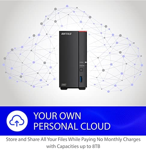 BUFFALO LinkStation 710 2TB 1-Bay NAS Network Attached Storage with HDD Hard Drives Included NAS Storage That Works as Home Cloud or Network Storage Device for Home