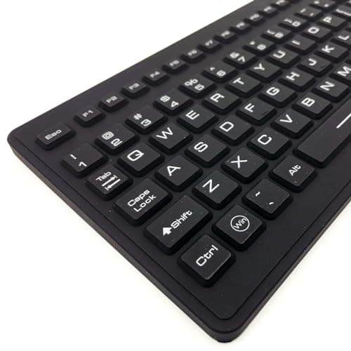 DSI Industrial Waterproof Keyboard 107 Keys with Touchpad Latest Version