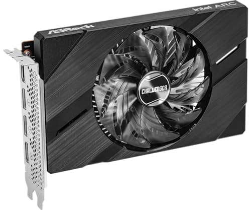 ASRock Intel ARC A380 Challenger ITX 6GB OC GDDR6 96-bit DisplayPort HDMI 0dB Silent Cooling 2250 MHz 7680 x 4320 PCI Express4.0 Graphics Card 500W