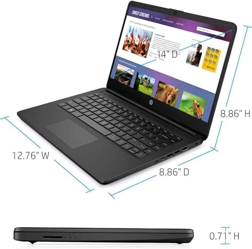 HP 14 Ultrabook • Intel 4-Core CPU • Back to School Limited Edition with Microsoft 365 • 32GB RAM • 1.6TB Storage (128GB OnBoard withHP 512GB P500 Portable SSD + 1TB OneDrive) • Win 11 Pro • Black