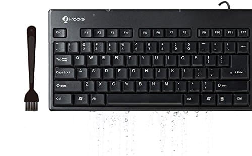 I-Rocks Washable Keyboard, Black (IRK32W-BK)