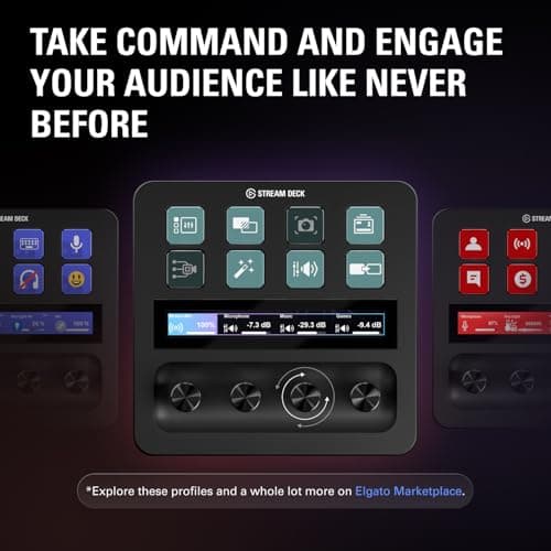 Elgato Stream Deck +, Audio Mixer, Production Console and Studio Controller for Content Creators, Streaming, Gaming, with customizable touch strip dials and LCD keys, works with Mac and PC