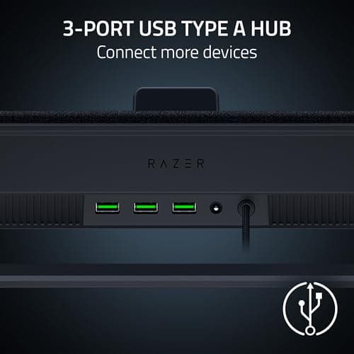 Razer Laptop Cooling Pad: Adaptive Smart - Intelligent Fan Control - Airtight Pressure Chamber - Fits Most Laptops & Macbooks 14” to 18" - Preset & Custom Fan Curves - 3 Port USB Type A - Chroma RGB