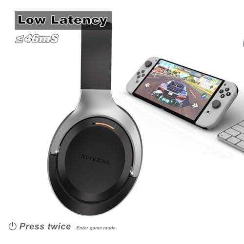 LC30Pro Hybrid Active Noise Cancelling Headphones, 100H Playtime Bluetooth Headphones, HiFi Audio Wireless Headphone with 3 EQ Modes, Low Latency & Foldable Design for Work/Travel/TV