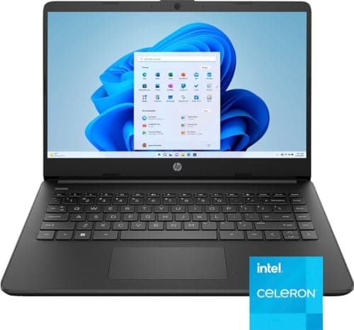 HP 14" HD (1366 x 768) Display Laptop, Intel Celeron N4120, 1.1GHz, 4GB Memory, 128GB eMMC, Windows 11 Home in S Mode, One Year Office 365 Included, Jet Black, 14-dq0761dx