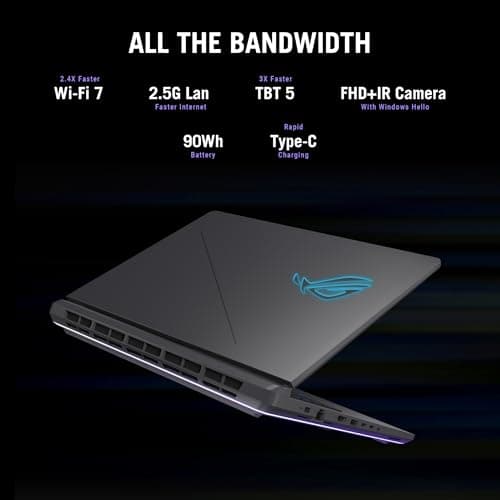 ASUS ROG Strix G16 (2025) Gaming Laptop, 16” ROG Nebula Display 16:10 2.5K 240Hz/3ms, NVIDIA® GeForce RTX™ 5070 Ti GPU, Intel® Core™ Ultra 9 275HX Processor, 32GB DDR5, 1TB SSD, Wi-Fi 7, Win11 Home