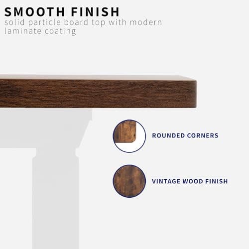VIVO Universal 60 x 30 inch Table Top for Standard and Sit to Stand Height Adjustable Home and Office Desk Frames, Rustic Vintage Brown Desktop, DESK-TOP60-30N