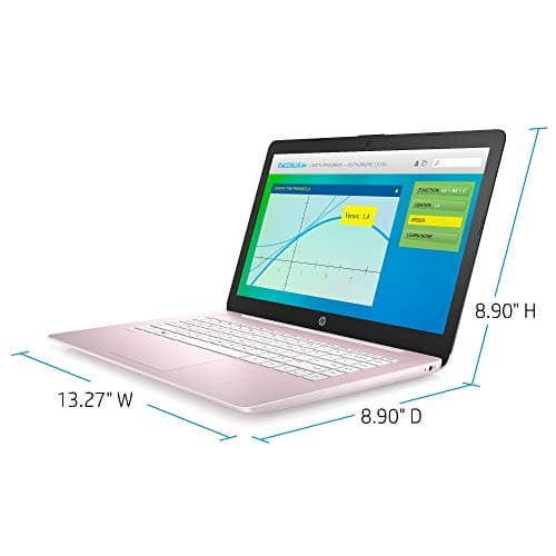 HP Stream 14-Inch Laptop, Intel Celeron N4000, 4 GB RAM, 64 GB eMMC, Windows 10 Home in S Mode With Office 365 Personal For 1 Year (14-cb188nr, Rose Pink)
