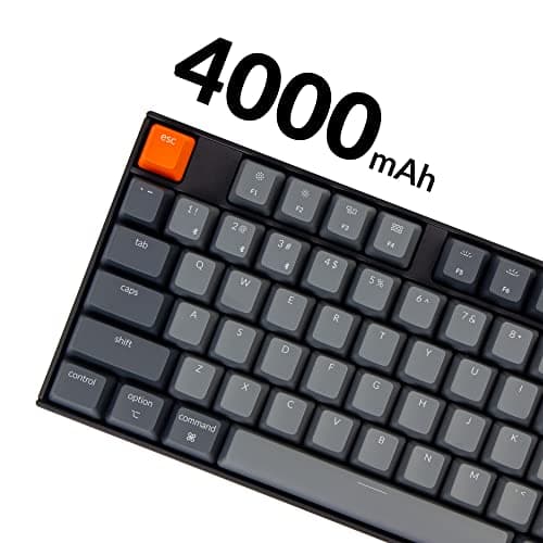 Keychron K10 Full Size 104 Keys Bluetooth Wireless Mechanical Gaming Keyboard for Mac Windows K Pro Brown Switch, Multitasking/White LED Backlight/USB C Wired Computer Keyboard