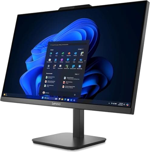 Lenovo All-in-One Desktop with Intel 4-Core Processor| 24 inch Full HD Display| 16GB DDR4 RAM, 512GB PCIe SSD| WiFi 6| Bluetooth| USB, Ethernet Ports| Windows 11 Pro| HDMI Out for External Display