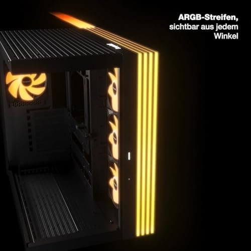 be quiet! Light Base 600 DX White PC Case | Fully Windowed Front and Side Panel | Dual Chamber | ARGB LED Strip | Inverted and Horizontal Layout Customizable | BGW66