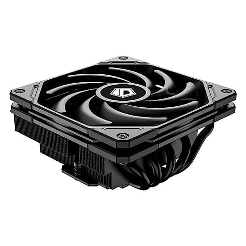 ID-COOLING IS-55 Black CPU Cooler Low Profile 55mm Height CPU Air Cooler 5 Heatpipes 120x120x15mm Slim Fan, CPU Fan for Intel LGA1851/1700/115X/1200; AMD AM4/AM5
