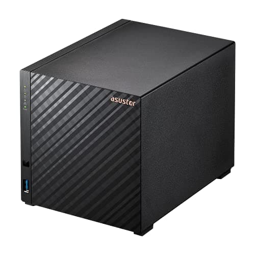 Asustor Drivestor 4 AS1104T - 4 Bay NAS, 1.4GHz Quad Core, Single 2.5GbE Port, 1GB RAM DDR4, Network Attached Storage, Personal Private Cloud (Diskless)