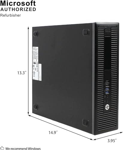 HP Prodesk 600 G2 SFF Desktop PC W11, SFF Computer w/ 24in LCD Monitor, i5-6500 Processor, 16GB RAM, 1TB SSD, RGB Speaker, DP Cable (Renewed)