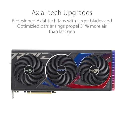 ASUS ROG Strix GeForce RTX 4070 Super OC Edition Gaming Graphics Card (PCIe 4.0, 12GB GDDR6X, DLSS 3, HDMI 2.1a, DisplayPort 1.4a, Massive Vented Backplate, Power Sensing, Aura Sync)