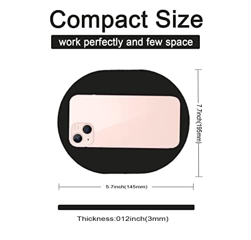 Small Mouse pad, Portable, Waterproof Non-Slip Rubber Bottom, Suitable for Wireless Mouse, Laptop Keyboard Tray for Both Men and Women, Office Travel Black 5.5x7.5in