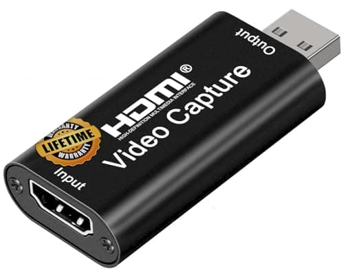 AXHDCAP 4K HDMI Video Capture Card, Cam Link Card Game Audio Adapter HDMI to USB 2.0 Record Capture Device for Streaming, Live Broadcasting, Video Conference, Teaching, Gaming